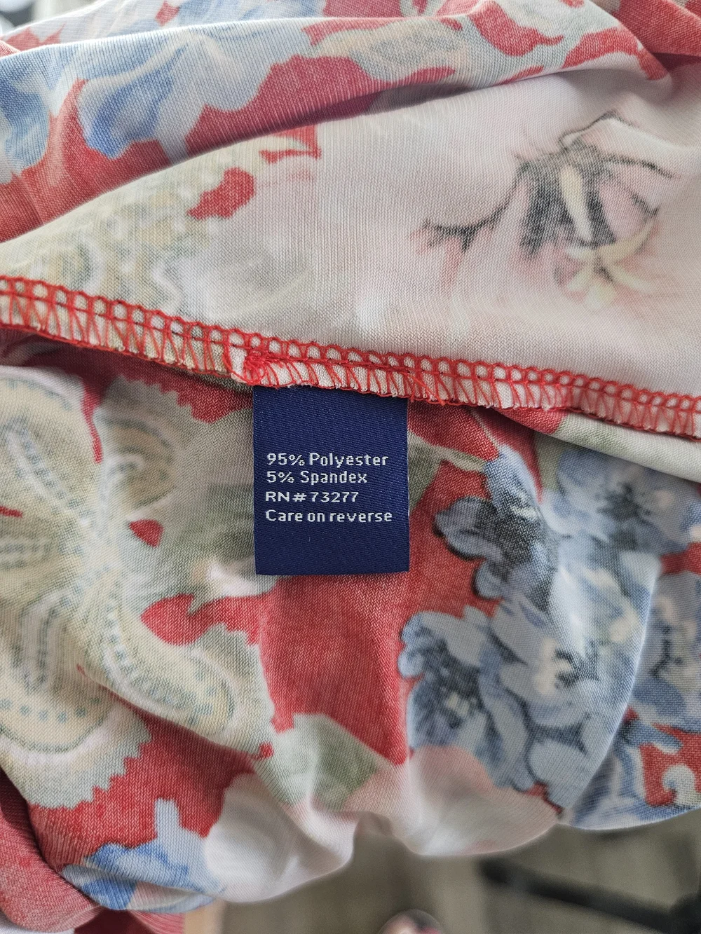 Apt. 9 Red Floral Sleeveless Midi Dress with Blue and Green Blooms - Picture 9 of 12